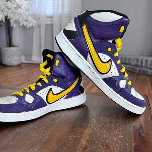 RARE NIKE LA Lakers Son Of Force Retro Basketball Shoes - Picture 1 of 8